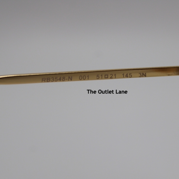 Model Display RayBan Hexagonal Green G15 Lens RB3548N Gold Frame - Picture 10 of 16